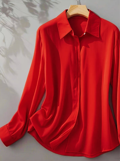 IRYNA | Stylowa Koszula Z Długim Rękawem Zapinana Na Guziki