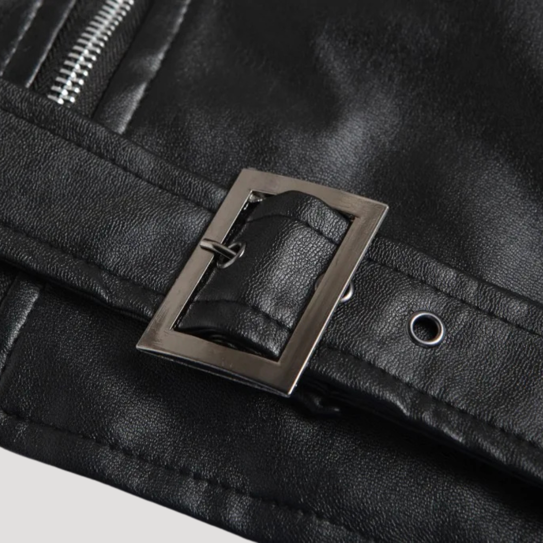 Erazm | Elegancka kurtka bomberka ze skóry