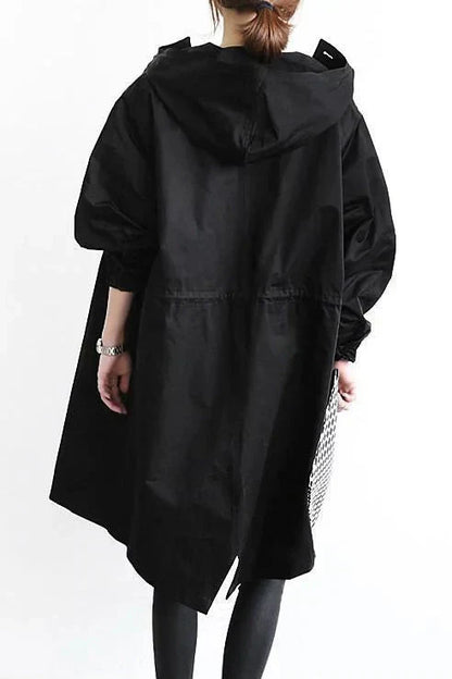 DORO | Oversized płaszcz trench z kapturem