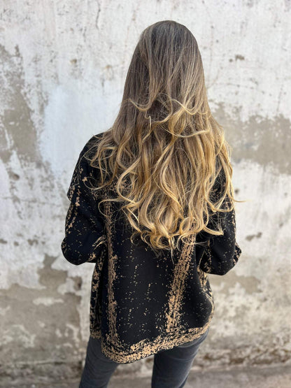 ALINA | Dzianinowa Kurtka z Fakturą i Guzikami